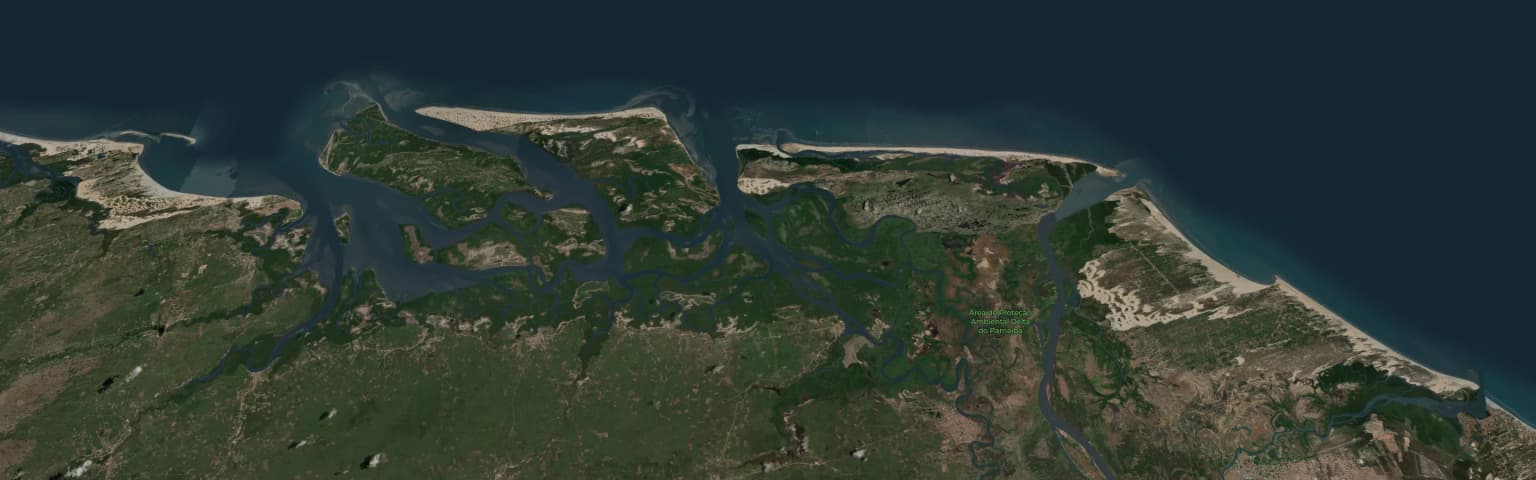 Delta do Parnaíba aerial view