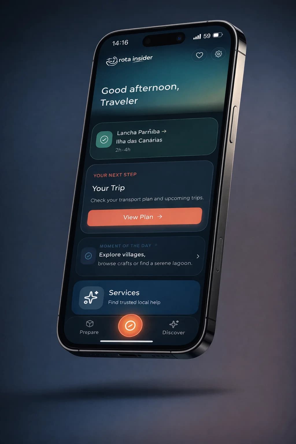 Rota Insider Home — Your trip at a glance